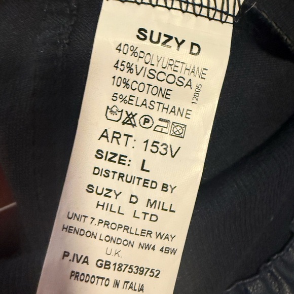 Blue Faux Leather Joggers for Effortless Style and Comfort size Large - Picture 8 of 12